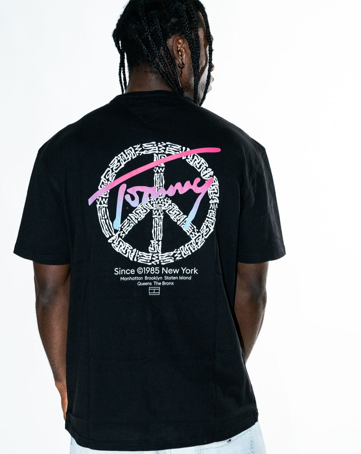 T-SHIRT LOGO PEACE NERA