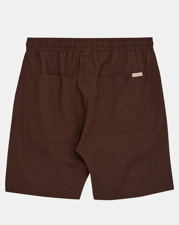 BERMUDA AKLT JAMES COT/LINEN CHOCOLATE BROWN