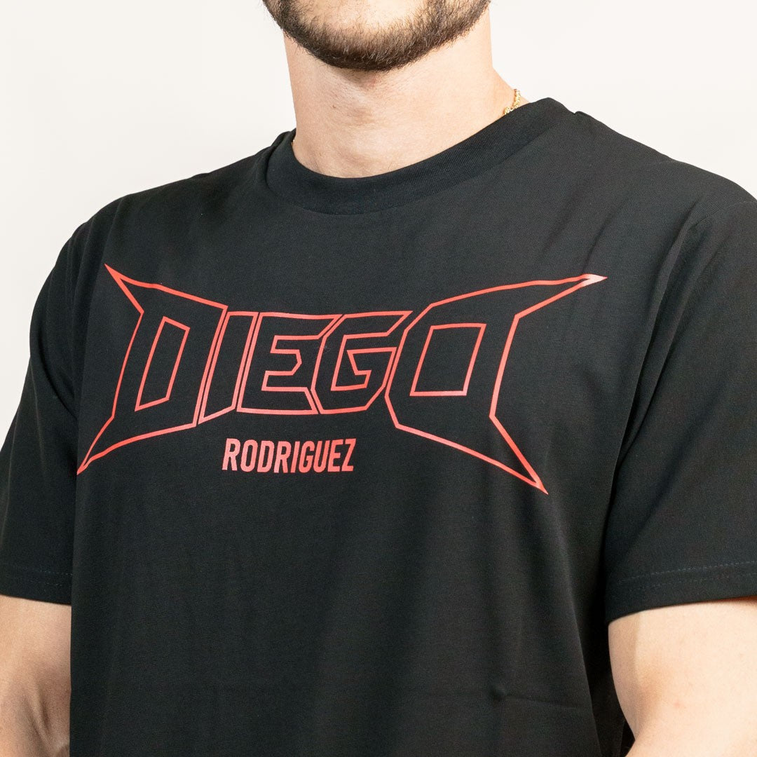 T-SHIRT BLACK LOGO RED - DIEGO RODRIGUEZ