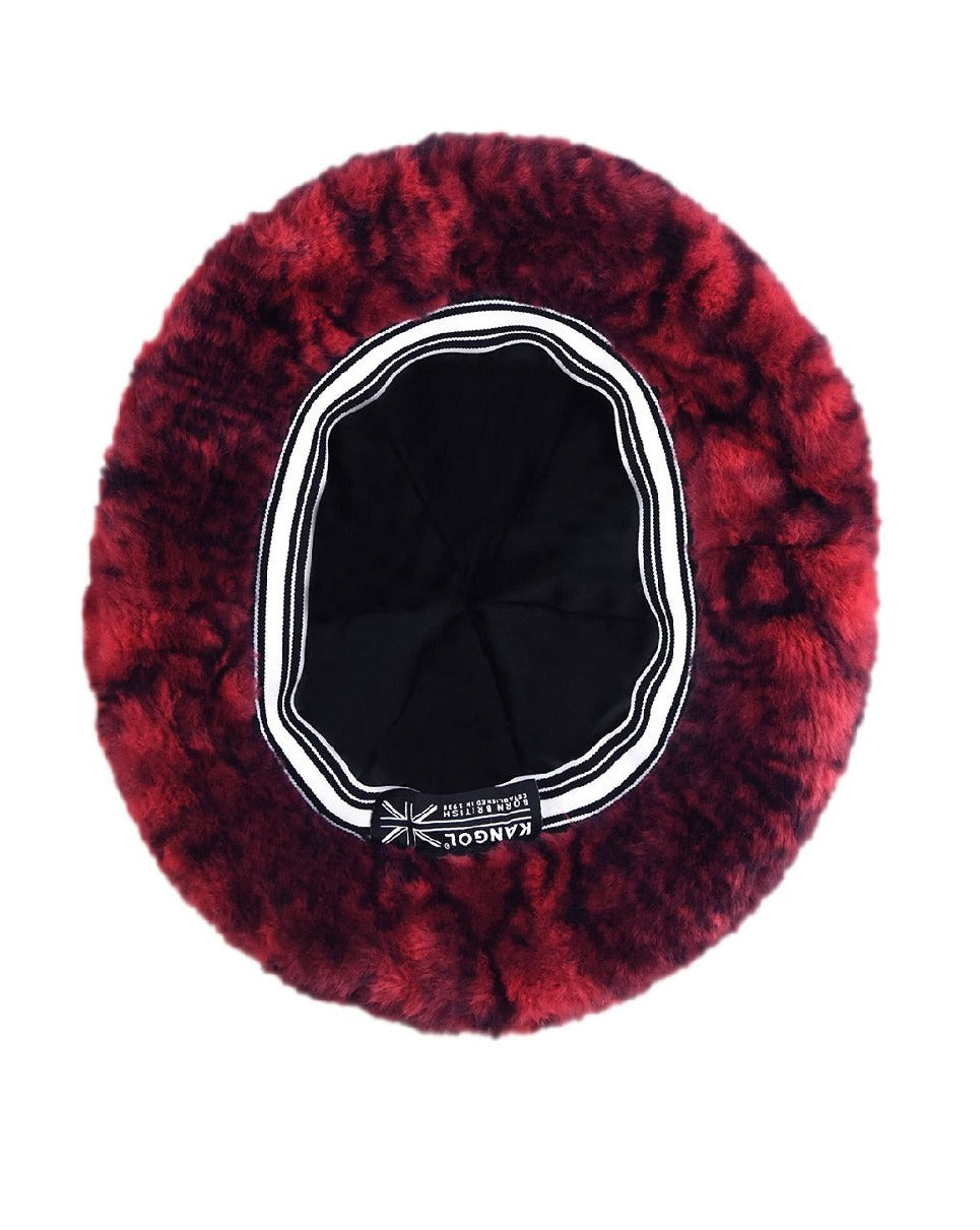 CAPPELLO FAUX FUR RED SNAKE